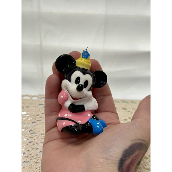 Schmid vintage Minnie Mouse ornament pink dress-Slightly Used 3”. Pretty! - Picture 6 of 6